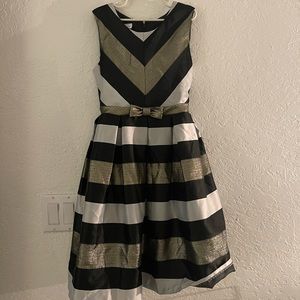 Girls striped party dress